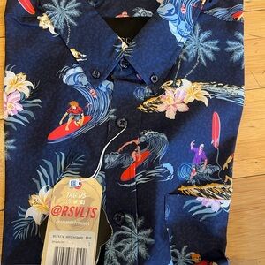 RSVLTS Spooky Tide Surfing Shirt - navy